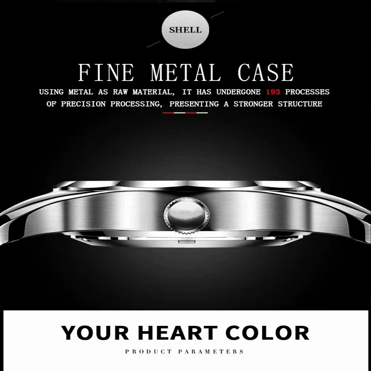 2024 New Luxury Binbond Brand Men's Luminous Watches Stainless Steel Waterproof Chronograph watch - Toton Ar White Dial Watch Black