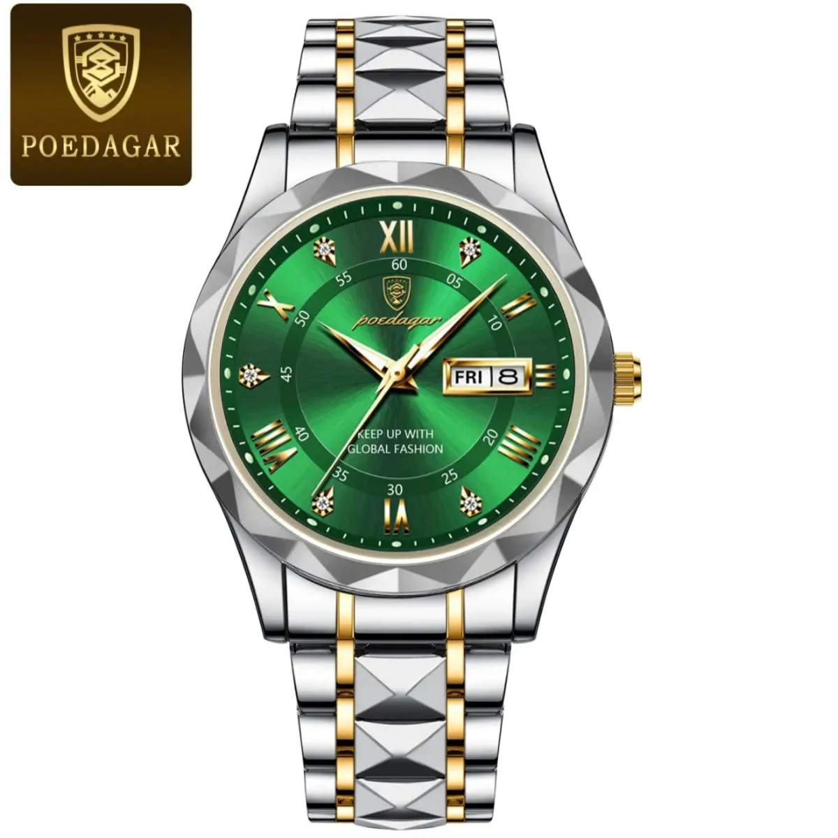 POEDAGAR Automatic Day and Date Stylish Formal Watch