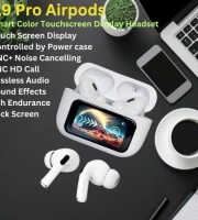 A9 Pro Earphone Touch Screen Wireless Bluetooth 5.4 Headphone ANC/ENC Noise Cancelling In Ear Earbuds With HD Mic Call Headset