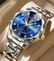 Binbond New Trendy Men's Watch Men's Water Resistant Tungsten Steel Calendar Quartz Watch Popular