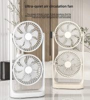 Double-Head High Wind Air Circulation Desktop Fan Portable Double-Layer Cooling Fan (UB-052 Desktop Fan)