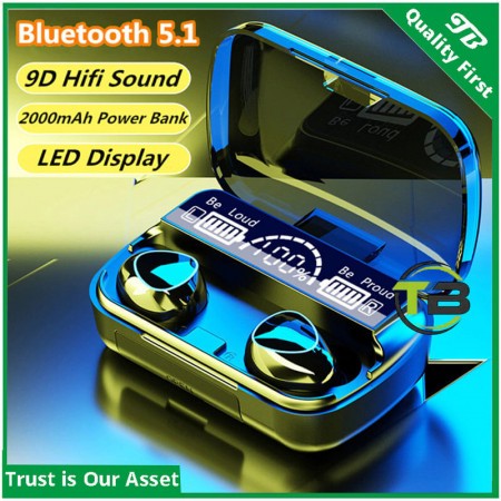 M10 TWS Wireless Earphones Touch Control Bluetooth 5.1 Wireless Headset Waterproof 9D Hifi Quality Earbuds